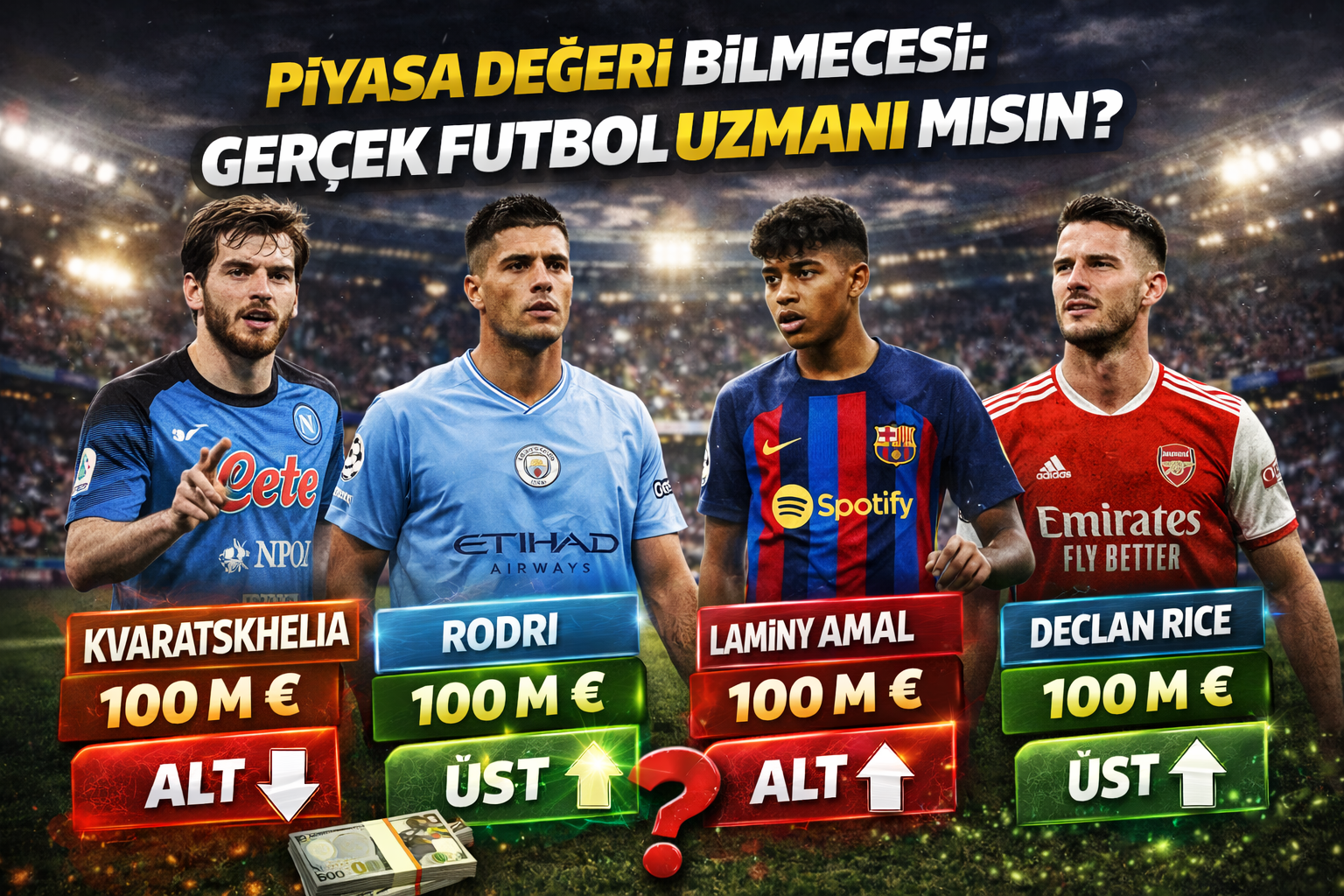 Piyasa Değeri Bilmecesi: Gerçek Futbol Uzmanı mısın? - QuizBol Testi