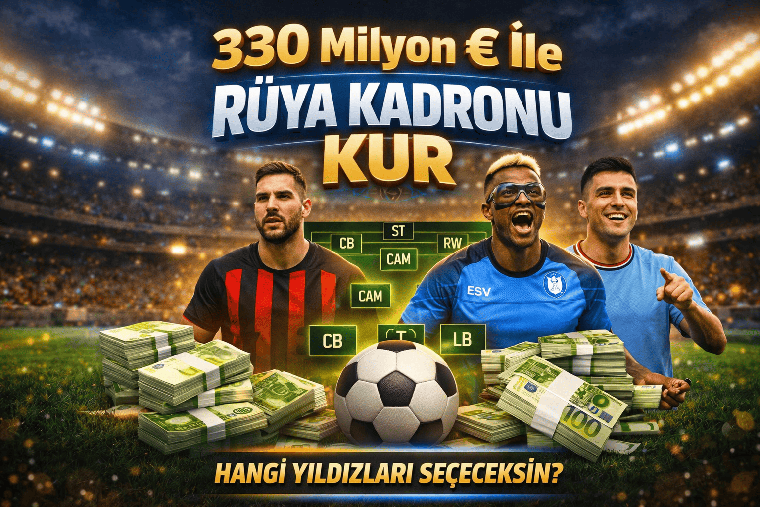 330 Milyon € ile rüya kadronu kur! - QuizBol Testi
